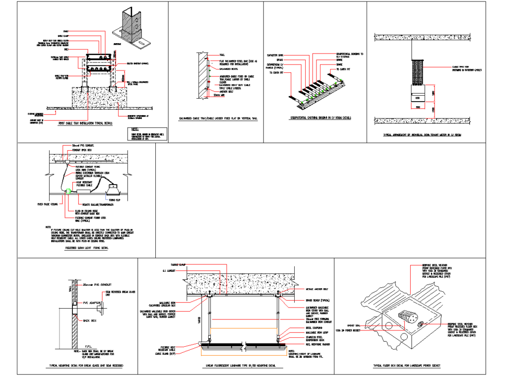 Electrical Typical Installation Details — Complete 7-Sheet Set screenshot
